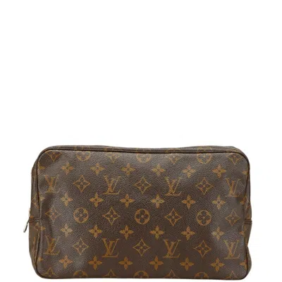 Pre-owned Louis Vuitton Monogram Brown Pvc Leather Clutch Bag ()
