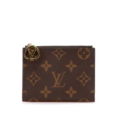 Pre-owned Louis Vuitton Monogram Brown Pvc Leather Wallet (bi-fold) ()