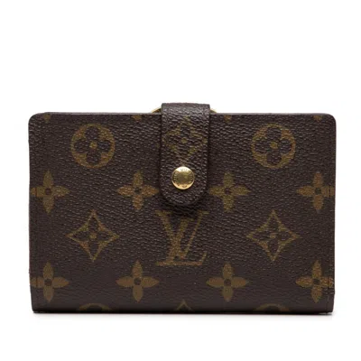 Pre-owned Louis Vuitton Monogram Brown Pvc Leather Wallet (bi-fold) ()