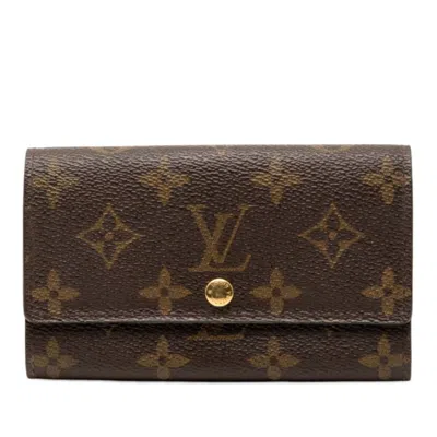 Pre-owned Louis Vuitton Monogram Brown Pvc Leather Wallet (bi-fold) ()