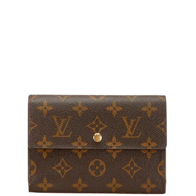 Pre-owned Louis Vuitton Monogram Brown Pvc Leather Wallet (tri-fold) ()