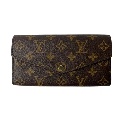 Pre-owned Louis Vuitton Monogram Brown Pvc Long Wallet (bi-fold) ()