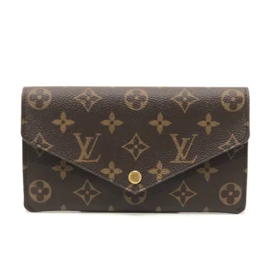 Pre-owned Louis Vuitton Monogram Brown Rose Ballerine Monogram Long Bill Wallet (bi-fold) () In Brown, Rose Ballerine