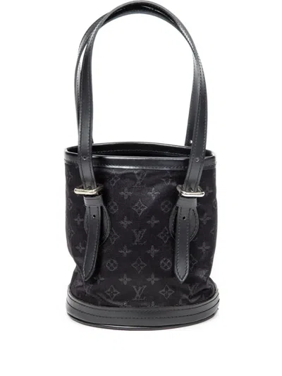 Pre-owned Louis Vuitton Monogram Bucket Bag In Black