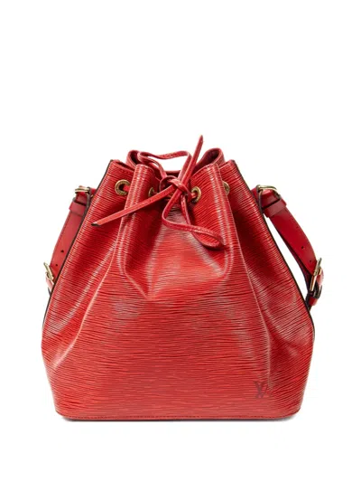 Pre-owned Louis Vuitton Monogram Bucket Bag In Red