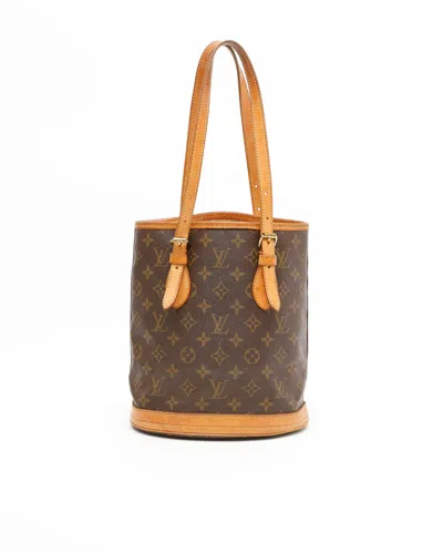 Pre-owned Louis Vuitton Monogram Bucket Pm Bag In Brown