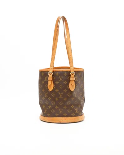 Pre-owned Louis Vuitton Monogram Bucket Pm Bag In Brown