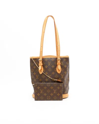 Pre-owned Louis Vuitton Monogram Bucket Pm Bag In Brown