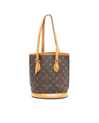 Pre-owned Louis Vuitton Monogram Bucket Pm Bag In Brown