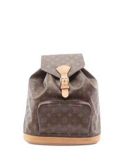 Pre-owned Louis Vuitton Monogram Buckle Backpack In Brown