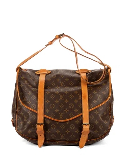 Pre-owned Louis Vuitton Monogram Buckle Shoulder Bag In Brown