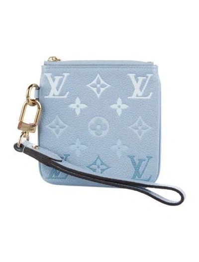 Pre-owned Louis Vuitton Monogram By The Pool By The Pool Empreinte Wallet In Blue
