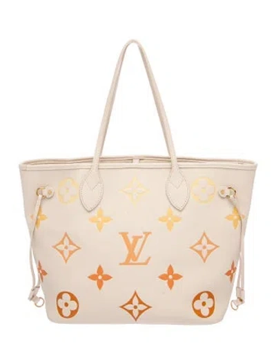 Pre-owned Louis Vuitton Monogram By The Pool Neverfull W/pouch Mm 2023 In Neutral