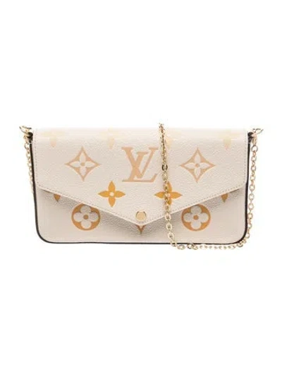 Pre-owned Louis Vuitton Monogram By The Pool Pochette Félicie In Neutral