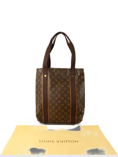 Pre-owned Louis Vuitton Monogram Cabas Beaubourg Shoulder Bag In Brown