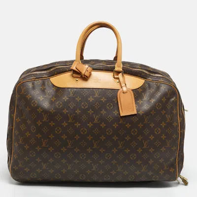Pre-owned Louis Vuitton Monogram Canvas Alize 2 Poche Soft Suitcase In Brown