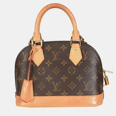 Pre-owned Louis Vuitton Monogram Canvas Alma Bb In Brown