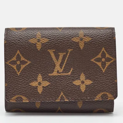 Pre-owned Louis Vuitton Monogram Canvas Anais Wallet In Brown