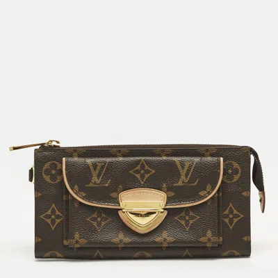 Pre-owned Louis Vuitton Monogram Canvas Astrid Wallet In Brown