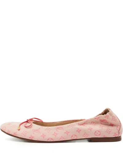 Pre-owned Louis Vuitton Monogram-canvas Ballet Flats