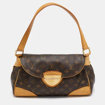 Pre-owned Louis Vuitton Monogram Canvas Beverly Mm Bag In Brown