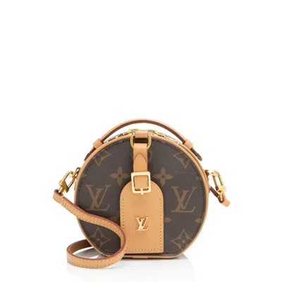 Pre-owned Louis Vuitton Monogram Canvas Boite Chapeau Mini Shoulder Bag In Brown