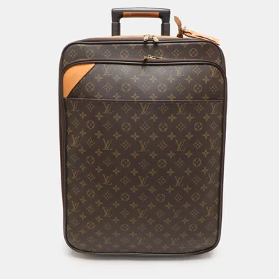 Pre-owned Louis Vuitton Monogram Canvas Business Pegase Legere 55 Luggage