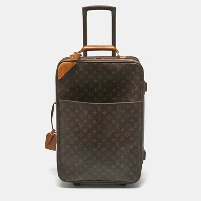 Pre-owned Louis Vuitton Monogram Canvas Business Pegase Legere 55 Luggage