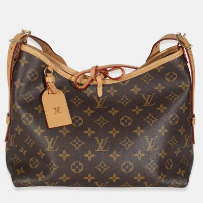 Pre-owned Louis Vuitton Monogram Canvas Carryall Pm In Brown