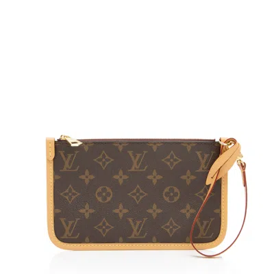 Pre-owned Louis Vuitton Monogram Canvas Carryall Pm Pochette In Brown