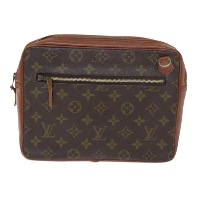 Pre-owned Louis Vuitton Monogram Canvas Clutch Bag () In Brown