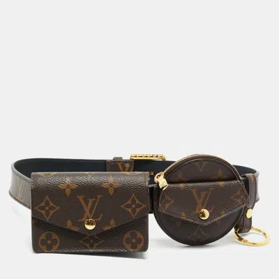 Pre-owned Louis Vuitton Monogram Canvas Daily Multi Pocket 30mm Belt