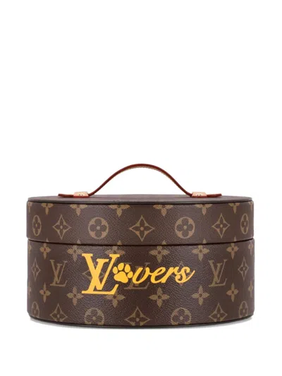 Pre-owned Louis Vuitton Monogram Canvas Dog Bowl In Brown