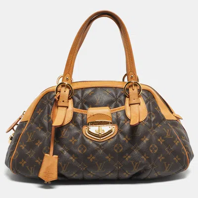 Pre-owned Louis Vuitton Monogram Canvas Etoile Bowling Bag In Brown