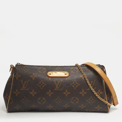 Pre-owned Louis Vuitton Monogram Canvas Eva Pochette In Brown