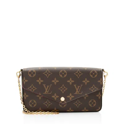 Pre-owned Louis Vuitton Monogram Canvas Felicie Pochette In Brown