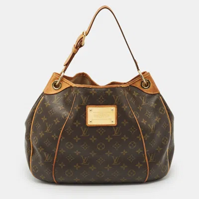 Pre-owned Louis Vuitton Monogram Canvas Galliera Pm Bag In Brown