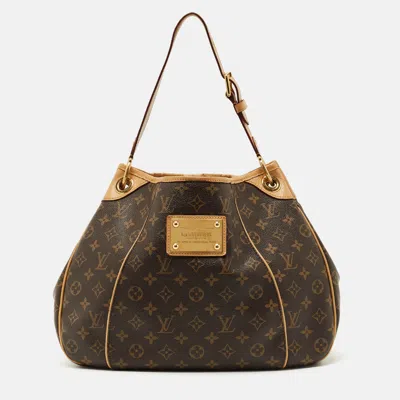Pre-owned Louis Vuitton Monogram Canvas Galliera Pm Bag In Brown
