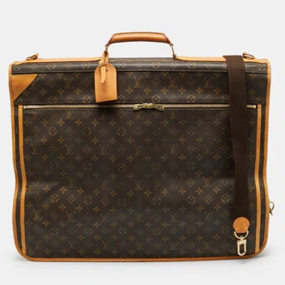 Pre-owned Louis Vuitton Monogram Canvas Garment Cover Bag In Brown