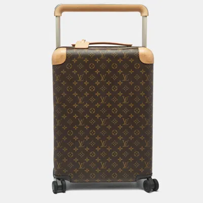 Pre-owned Louis Vuitton Monogram Canvas Horizon 55 Suitcase In Brown