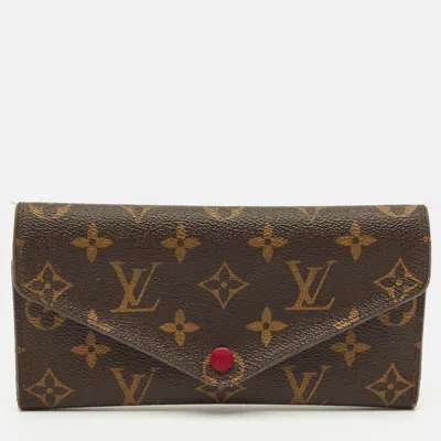 Pre-owned Louis Vuitton Monogram Canvas Josephine Wallet In Brown