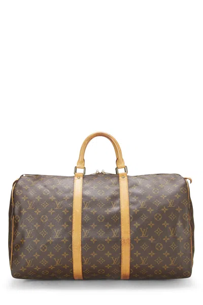 Pre-owned Monogram Canvas Keepall Bandouliere 50 from What Goes Around Comes Around