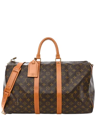Pre-owned Louis Vuitton Monogram Canvas Keepall Bandouliere (authentic )