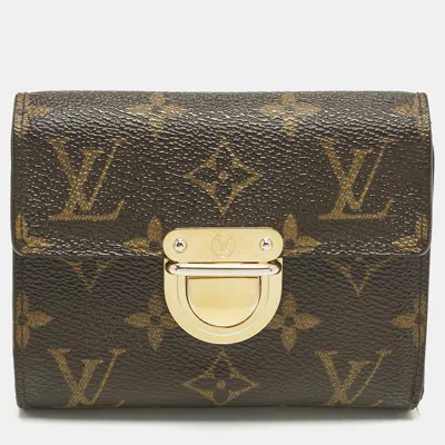 Pre-owned Louis Vuitton Monogram Canvas Koala Wallet In Brown