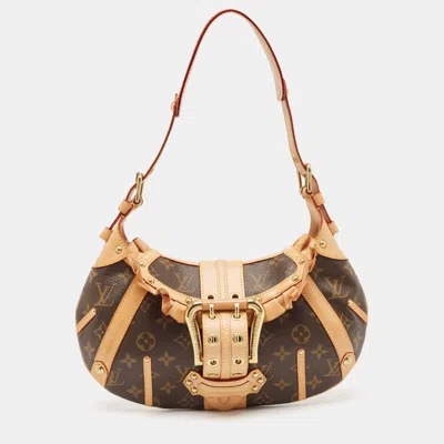 Pre-owned Louis Vuitton Monogram Canvas Leonor Bag In Brown