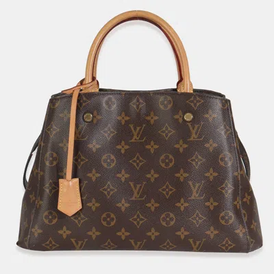 Pre-owned Louis Vuitton Monogram Canvas Montaigne Mm In Brown