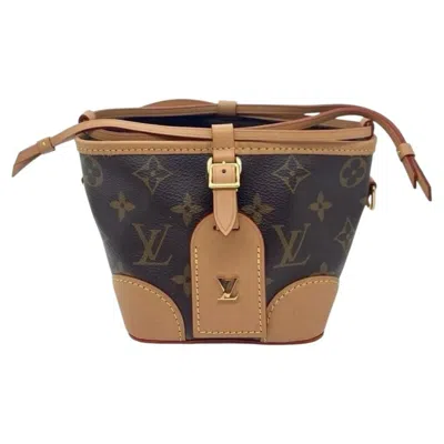 Pre-owned Louis Vuitton Monogram Canvas Noé Purse Mini Bucket Bag With Gold Hardware In Brown