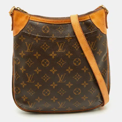 Pre-owned Louis Vuitton Monogram Canvas Odeon Pm Bag In Brown