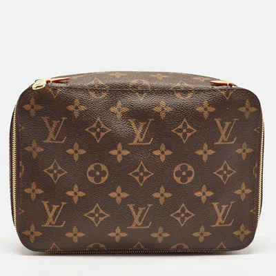 Pre-owned Louis Vuitton Monogram Canvas Packing Cube Case In Brown
