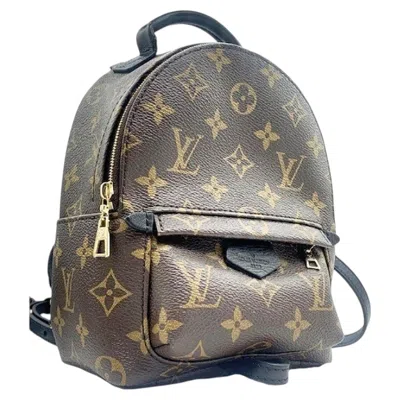 Pre-owned Louis Vuitton Monogram Canvas Palm Springs Mini Backpack In Gray